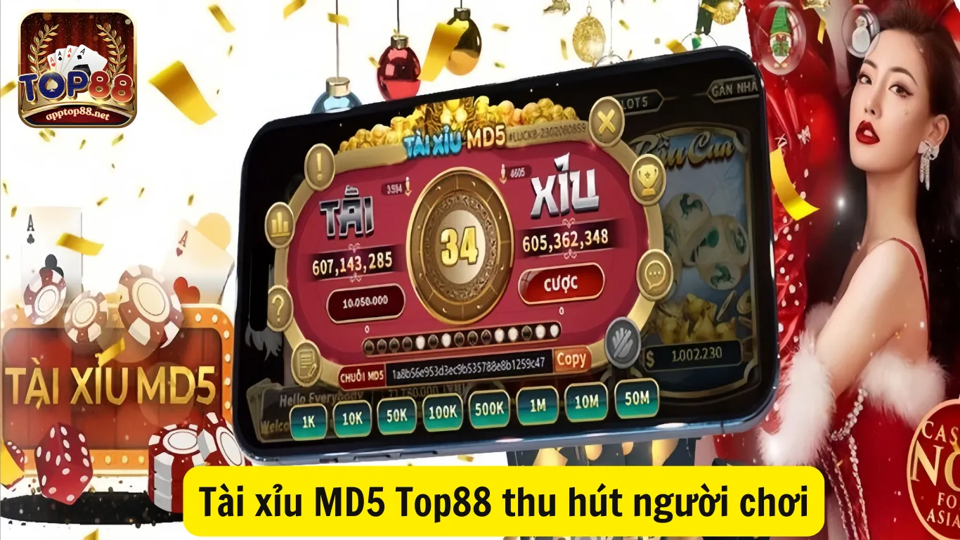 Tài xỉu MD5 Top88 hấp dẫn, xanh chín thu hút người chơi Tài xỉu MD5 Top88 hấp dẫn, xanh chín thu hút người chơi